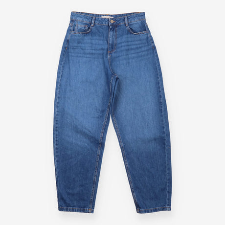Jeans Mid Blue Wide Leg Cotton Denim