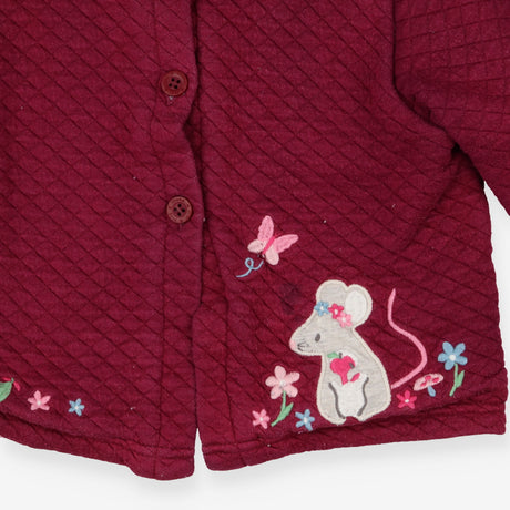 Jacket jersey magenta quilted mouse