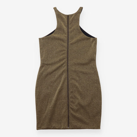 Metallic Gold Bronze Sleeveless Bodycon 