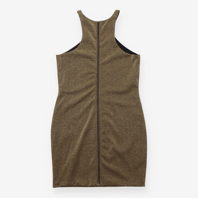 Metallic Gold Bronze Sleeveless Bodycon 