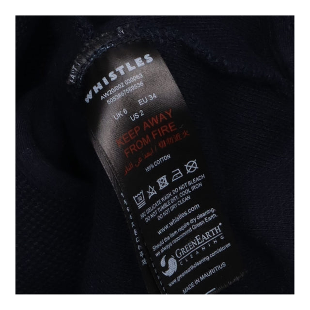 Blazer Black Textured Cotton Two Button Notch Lape