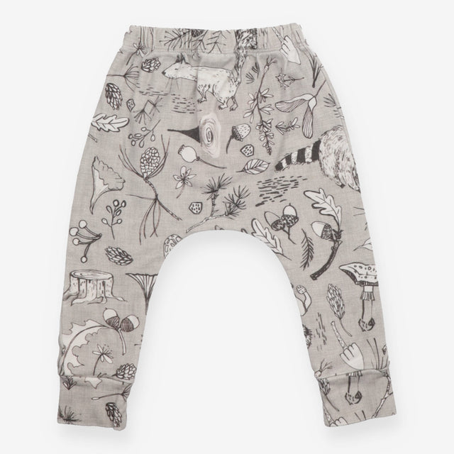 Harem Legging Grey and White Woodland