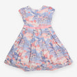 Party Dress with pink Bow Tie and Blue and Pink 