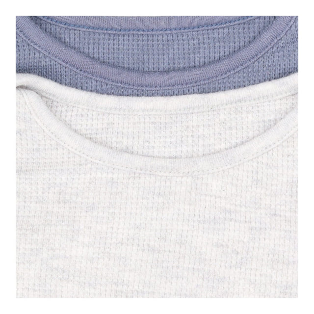 Grey and Blue Ribbed Bodysuits 2 Pack