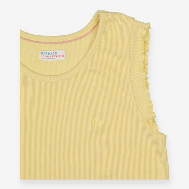 Yellow Ribbed Vest 
