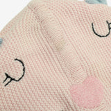 Knit cardigan pink cat hood