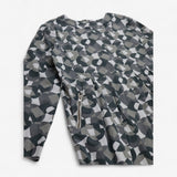 Dress Woven Grey Geo Print