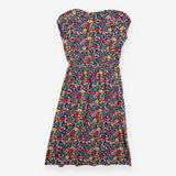 Navy Floral Organic Cotton Sleeveless Nursing Midi