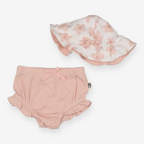 Outfit shorts t-shirt & hat pink floral