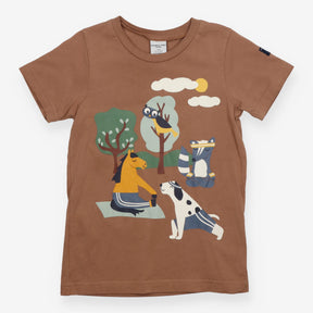 Brown Exercising Animals T-shirt