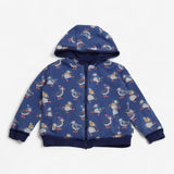 Hoody Reversable Blue Puffin