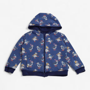 Hoody Reversable Blue Puffin