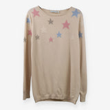 Cream Sweater Pastel Stars Maternity