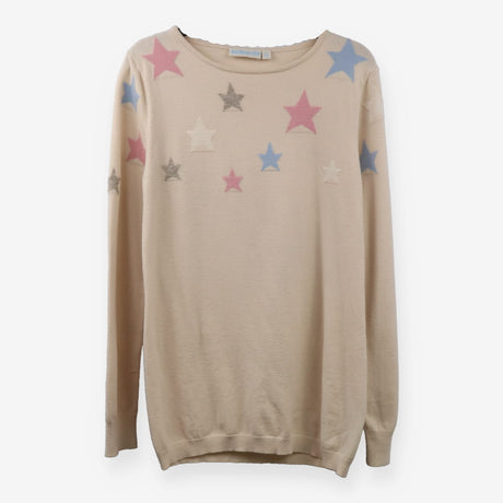 Cream Sweater Pastel Stars Maternity