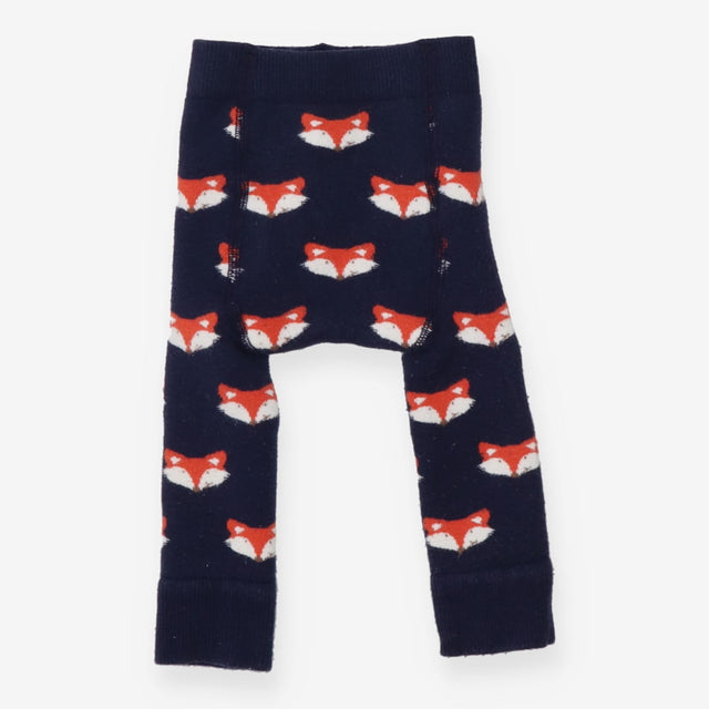 Navy Foxes Knit Leggings 