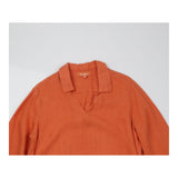 Tunic Terracotta Rust Orange 100% Linen Long Sleev