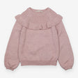 Pink Knit Sweater Frill Detail