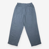 Wide Leg Linen Trousers Navy Pleat Front Relaxed F