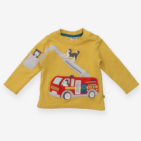 Yellow Long Sleeve Firetruck Wolves