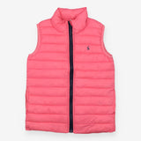 Gilet Padded Pink with Blue Zip