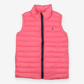 Gilet Padded Pink with Blue Zip
