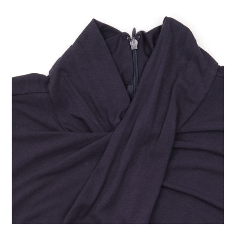 Navy Sleeveless Draped Cowl Neck Top
