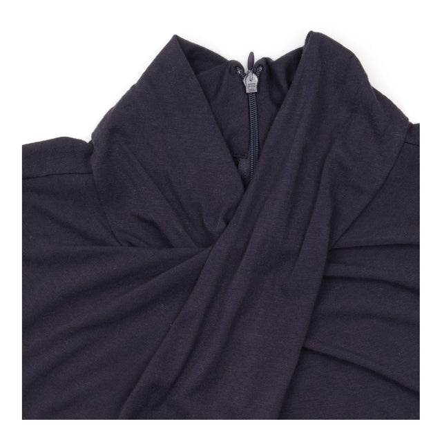 Navy Sleeveless Draped Cowl Neck Top