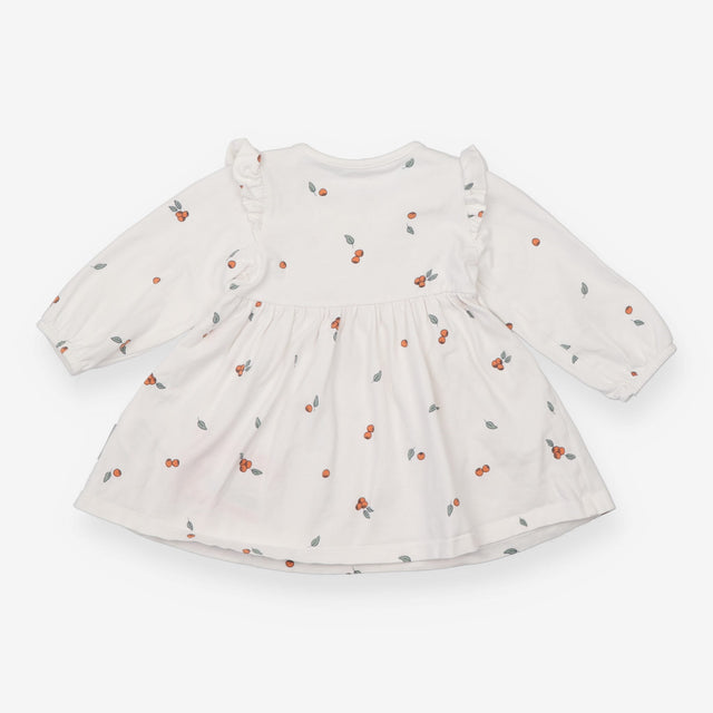 Dress white orange berries LS jersey