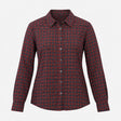 Red Navy Blue Plaid Tartan Check Cotton Lurex Long