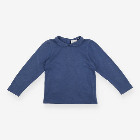 Long Sleeved Collared T-Shirt Blue 