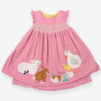 Dress Sleeveless Pink Polka Dot with Duck, Lamb, R