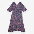Maxi Dress Navy Multicolour Floral V Neck Tiered