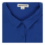 Midi Shirt Dress Cobalt Blue Collared