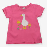 T-shirt pink duck applique