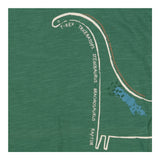 T-shirt long sleeve green dinosaur