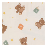 Leggings cream teddy bear and books