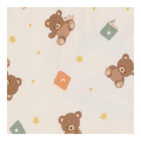 Leggings cream teddy bear and books