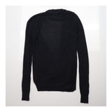 Knitted Cardigan Charcoal Grey Open Front