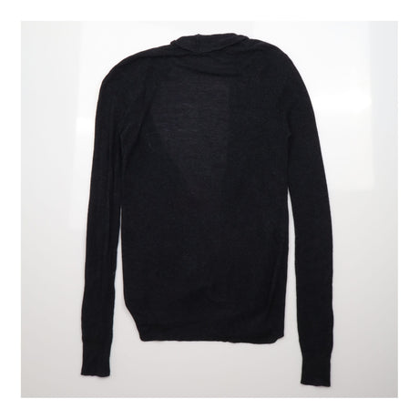Knitted Cardigan Charcoal Grey Open Front