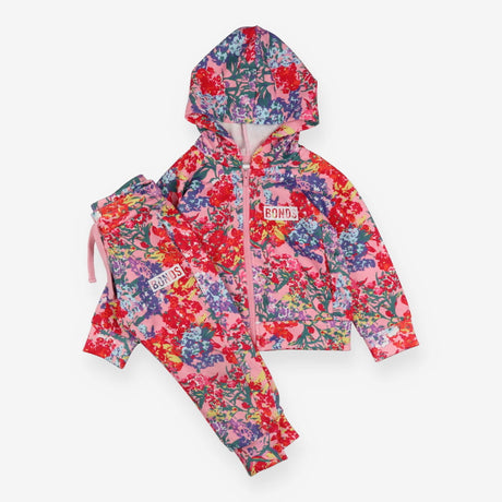 Hoodie and Jogger Set Pink Floral