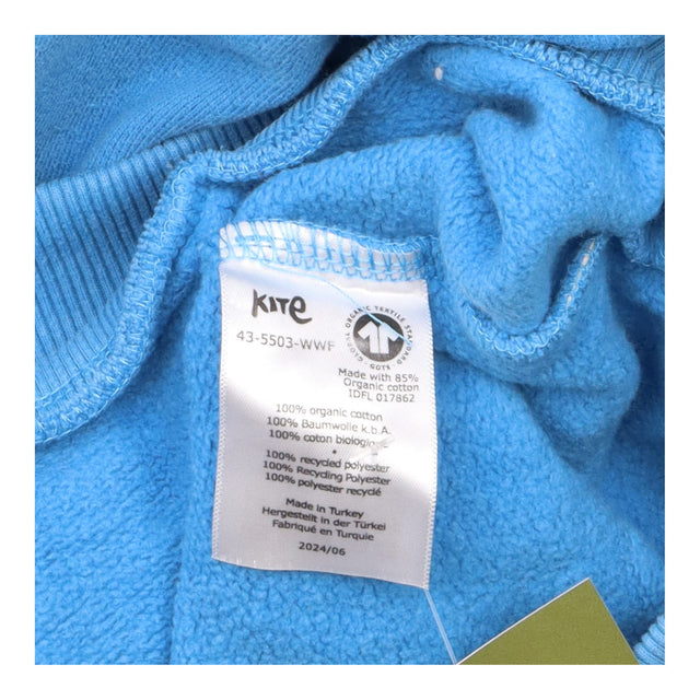 Hoodie Blue Organic Cotton Fleece Lined Hood Long 
