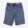 Blue shorts with camo waistband
