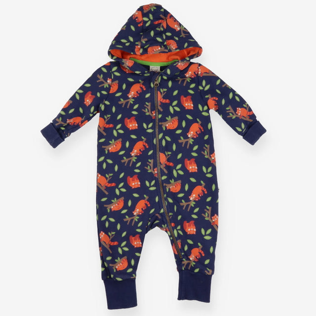 Snuggle Suit Blue and Orange Red Panda