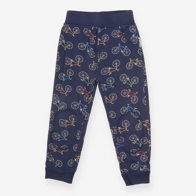 Joggers blue bicycles
