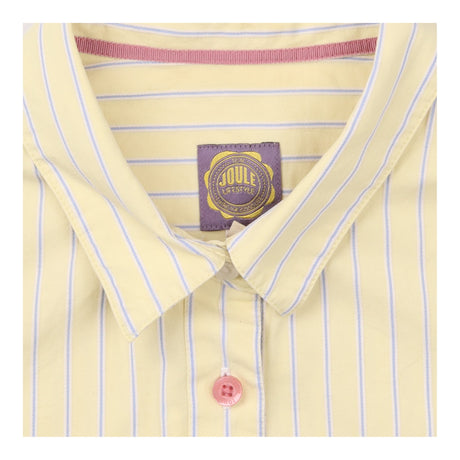 Joules Yellow Blue Striped Cotton Shirt Contrast B