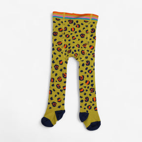 Tights Yellow Leopard Print