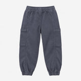 Cuffed Cargo Trouser Blue and White Strings