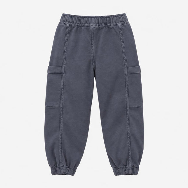 Cuffed Cargo Trouser Blue and White Strings