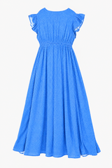 Dress Blue White Polka Dot Maternity Midi