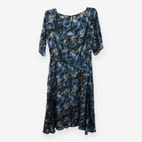 Blue Watercolour Scene Tea Maternity Dress Midi